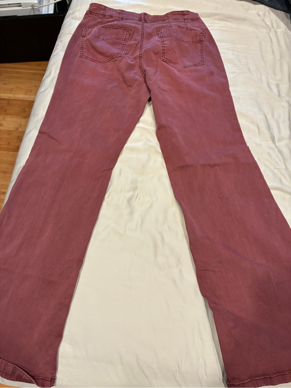 Anthropologie Rose-Mauve Straight-Leg Trousers